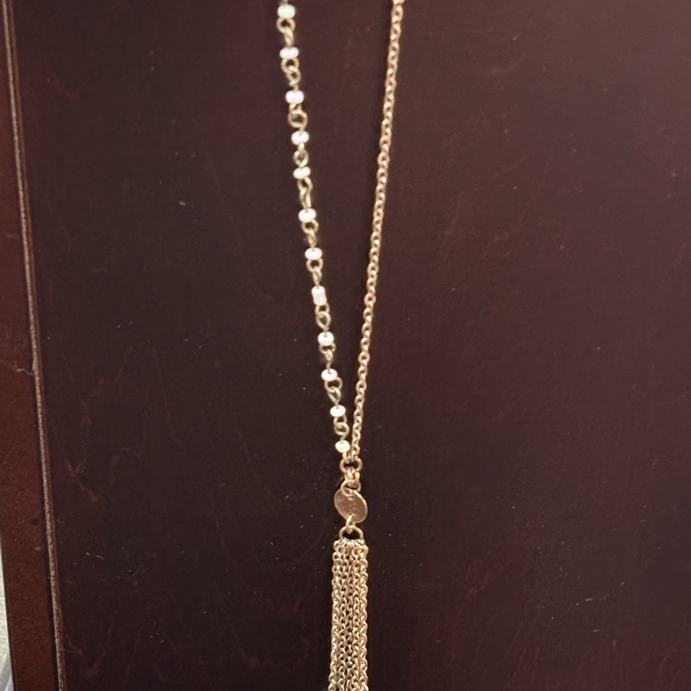🌤️ Elegant Gold Tassel Necklace